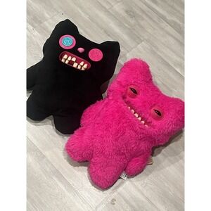 Rare New Black and Pink Big Fugglers Funny Ugly Monster 18' Plush